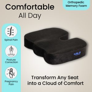 Coccyx Cushion for Tailbone & Lower Back Pain Relief (Memory Foam) – 723