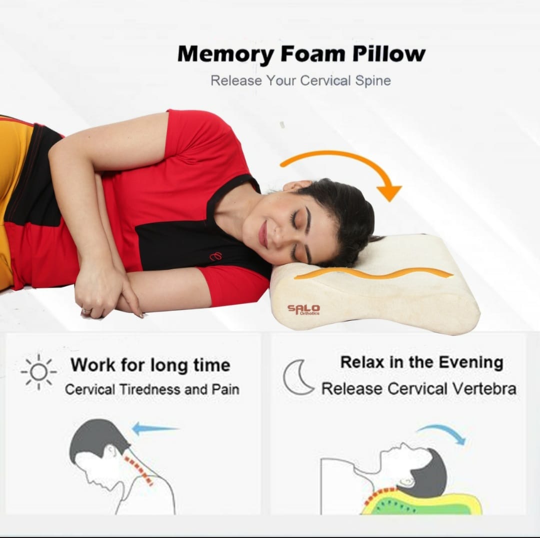 Double Contoured Cervical Pillow Memory Foam for Better Sleep - Image 4